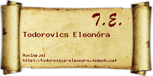 Todorovics Eleonóra névjegykártya