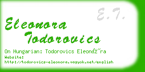 eleonora todorovics business card